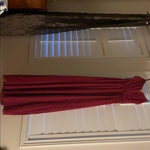 Red Strapless Gown